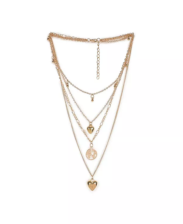 

Женское многослойное ожерелье в форме сердца Sohi, gold
