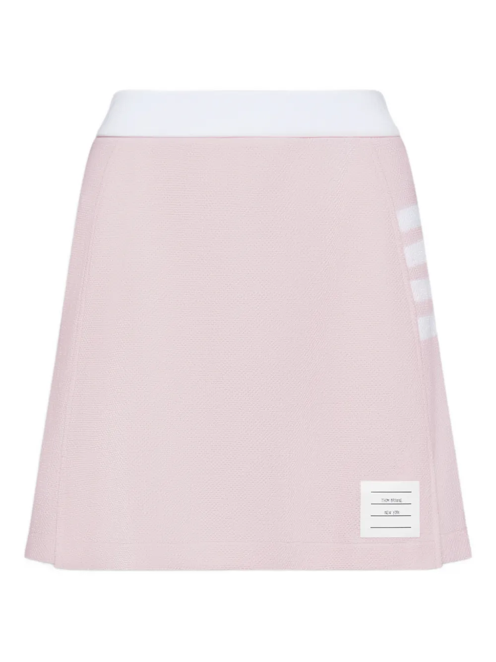 

Фактурная мини юбка с полосками 4-bar Thom Browne, розовый