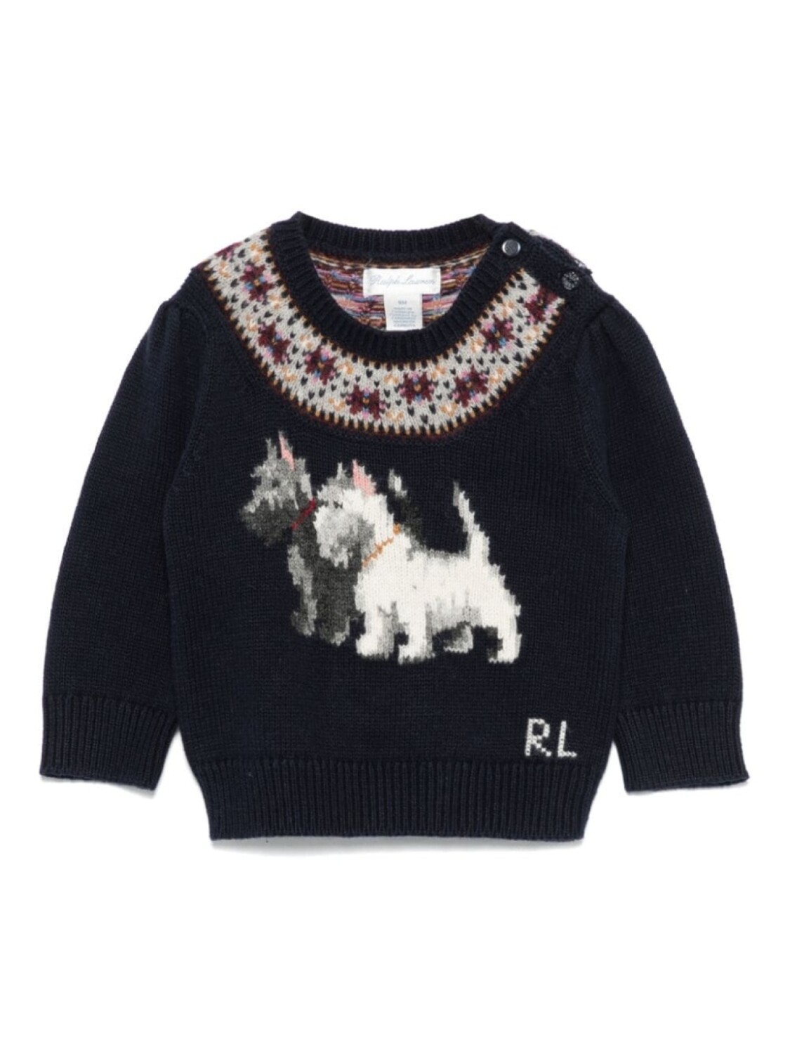 

Ralph Lauren Kids свитер, связанный интарсией, синий