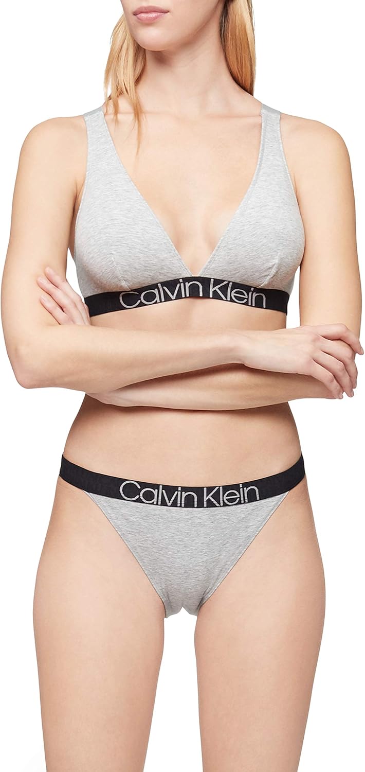 

Calvin Klein Womens Reconsidered Comfort Unlined Triangle BraletteBra, Grey Heather