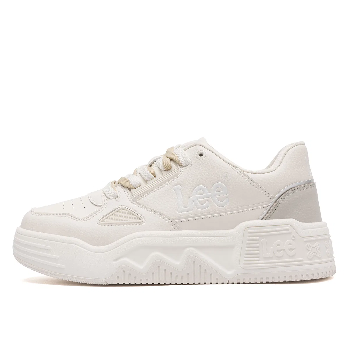 Кроссовки для скейтбординга кожаные Lee Light Beige