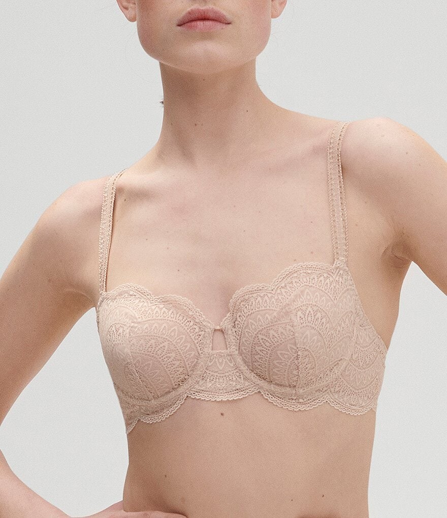 

Бюстгальтер Simone Perele Karma с чашечками Demi, слоновая кость