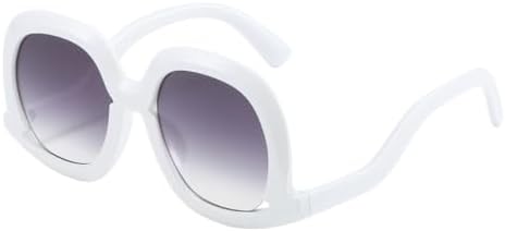 

Солнцезащитные очки большого размера 2026 года для женщин, модные винтажные солнцезащитные очки, трендовые очки в стиле панк, очки с защитой от УФ-излучения UV400 MTZJH, White Gray