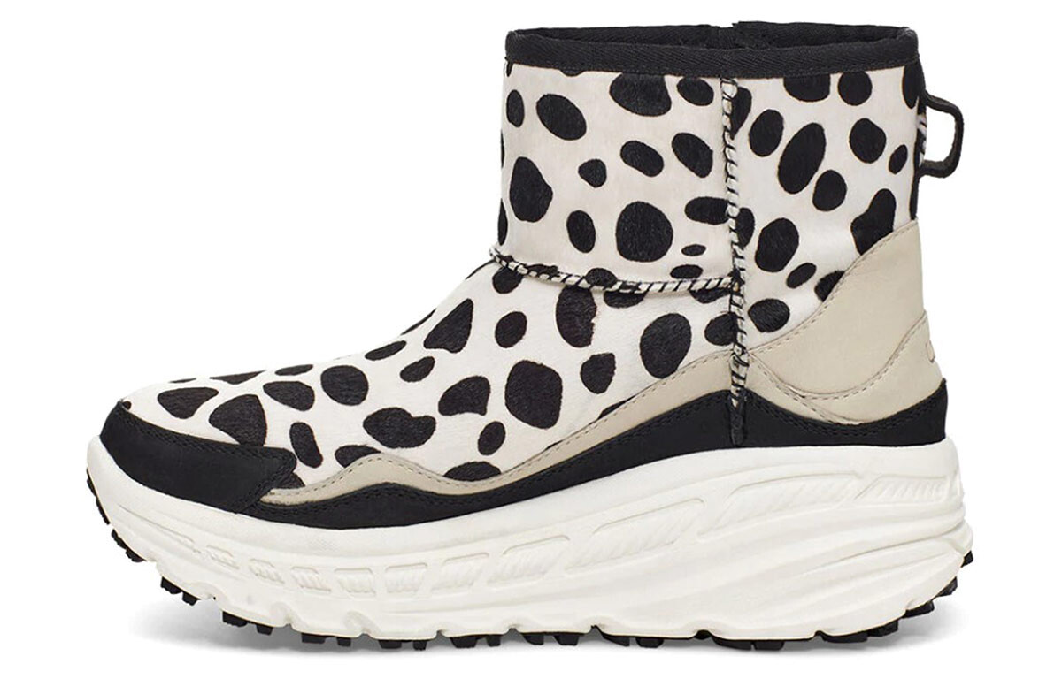 Ботинки женские UGG CA805 с принтом, черный / белый