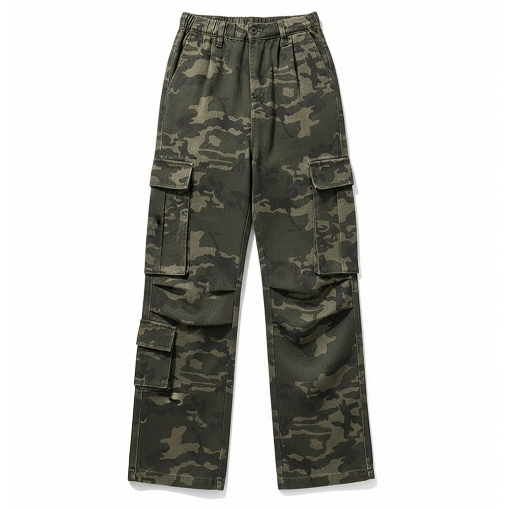 

X1617 Повседневные брюки Unisex Camouflage, утепленные широкие брюки Unisex