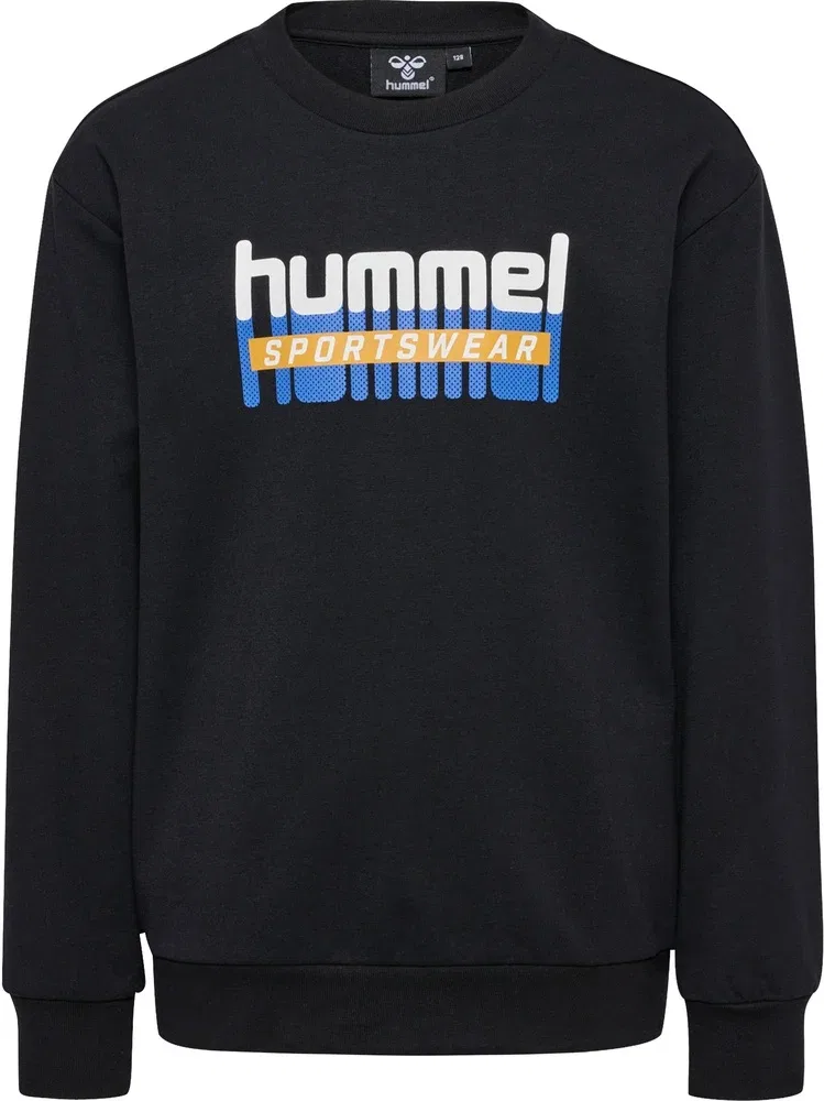 Свитшот детский, хлопковый Hummel, черный — фото 3