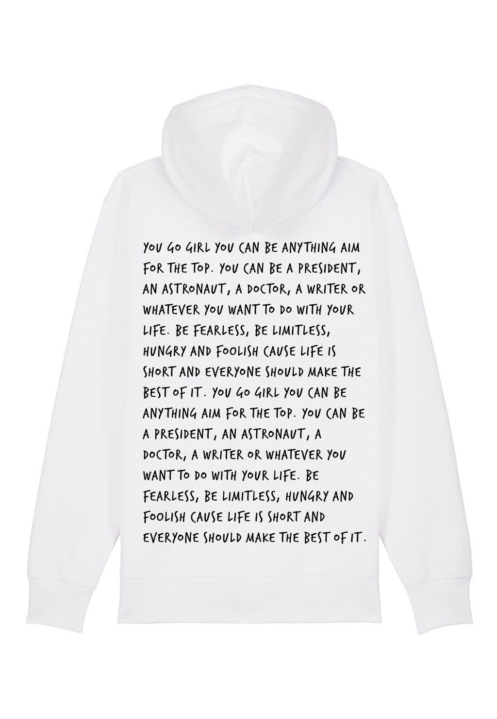 

Толстовка на молнии YOU GO GIRL BACK PRINT Mira Paris, белый