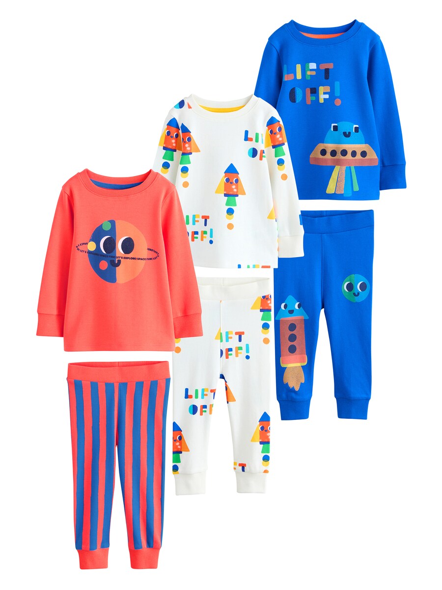 

Пижама Next, цвет Blue/Orange/White