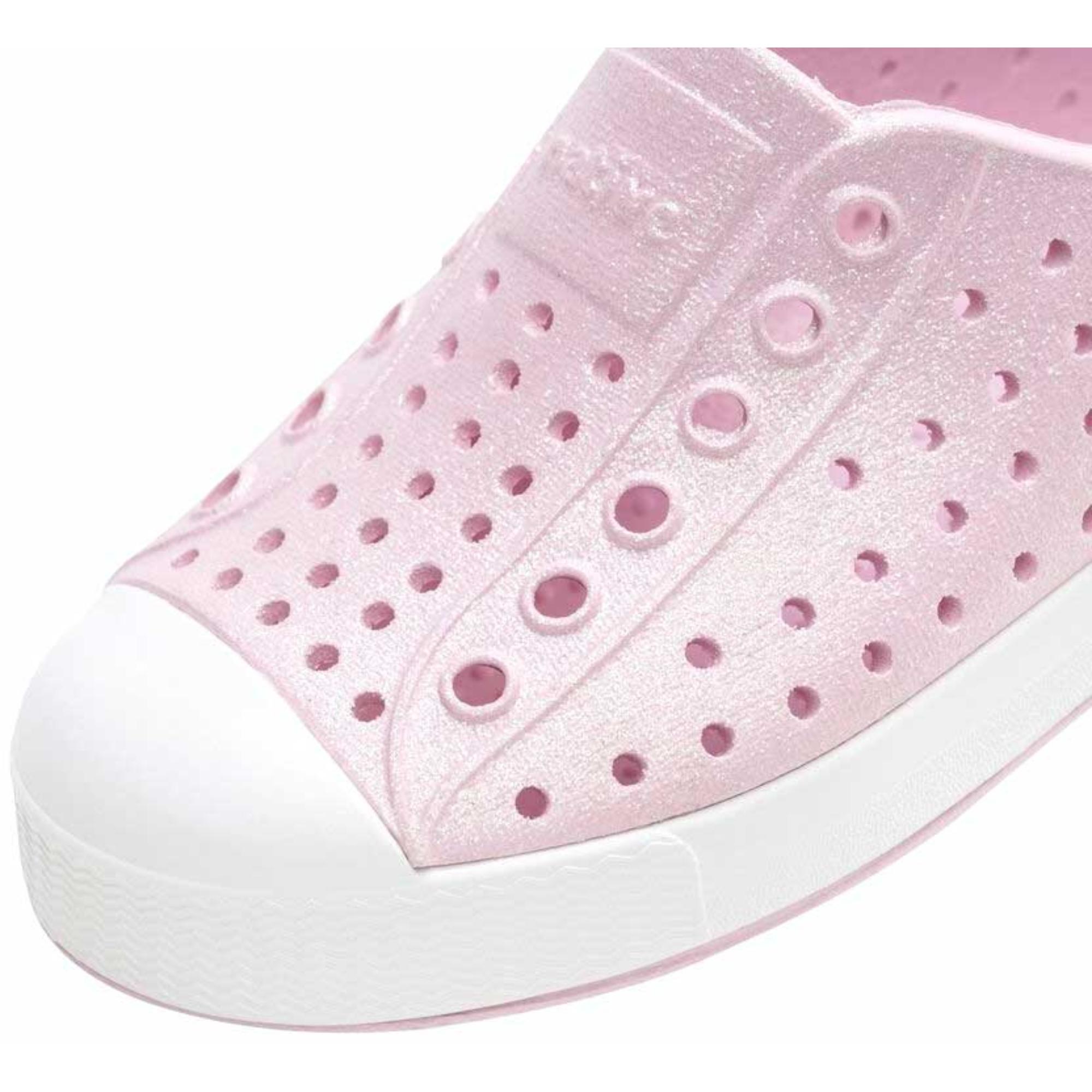 Детские повседневные туфли Jefferson Bio Bling Native, Barely Pink Bling/Shell White — фото 4