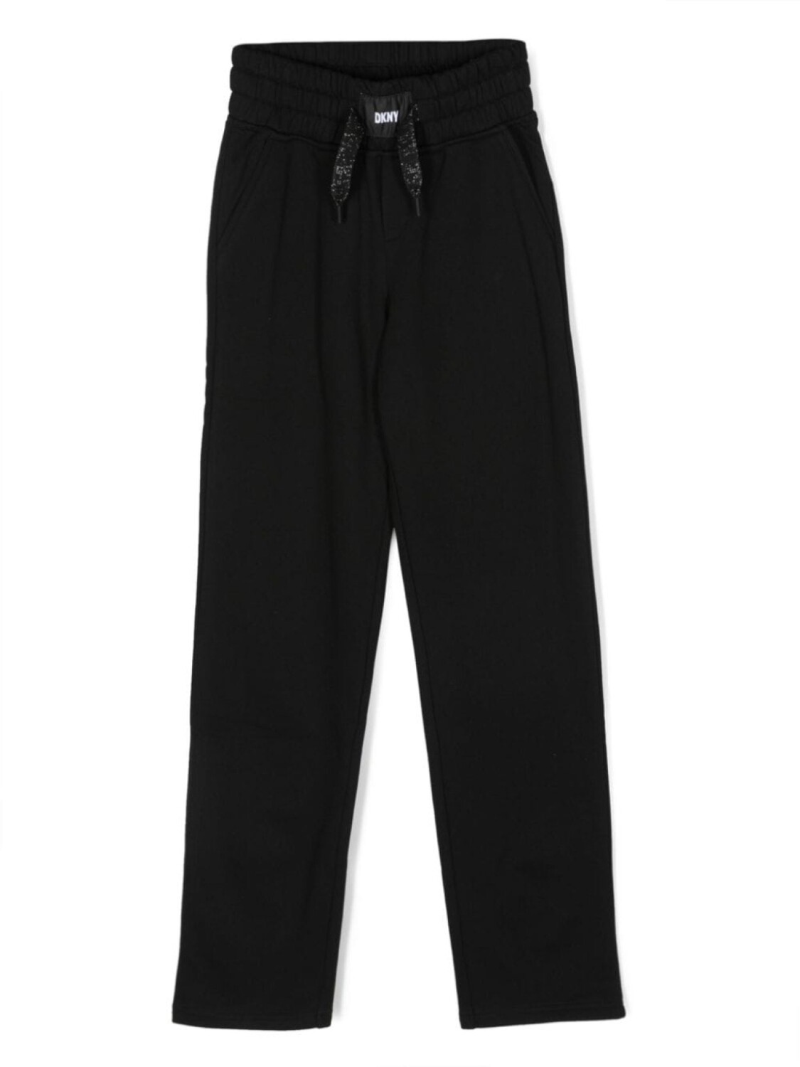 

DKNY спортивные брюки с кулиской и нашивкой-логотипом, черный