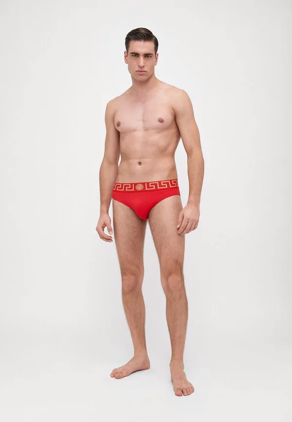 Плавки с низкой посадкой vita с новым логотипом Versace, Red/Gold — фото 2