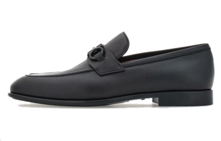 

Кожаные лоферы с пряжкой Gancini Ferragamo, Black