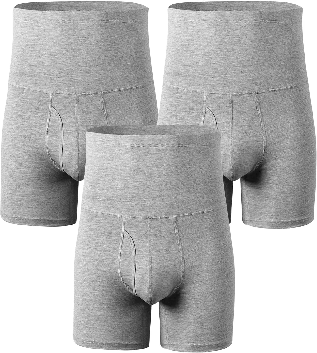 Боксеры поддерживающие Men's Girdle Convex Boxer Briefs, Серый 3 шт