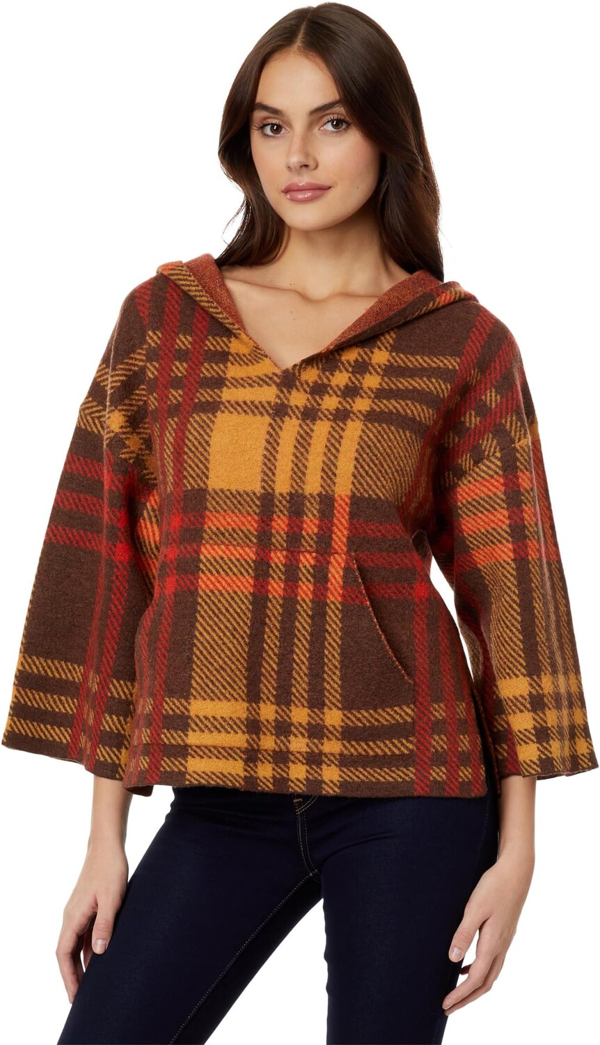 

Свитер Heartfelt Poncho Toad&Co, цвет Dark Roast Plaid