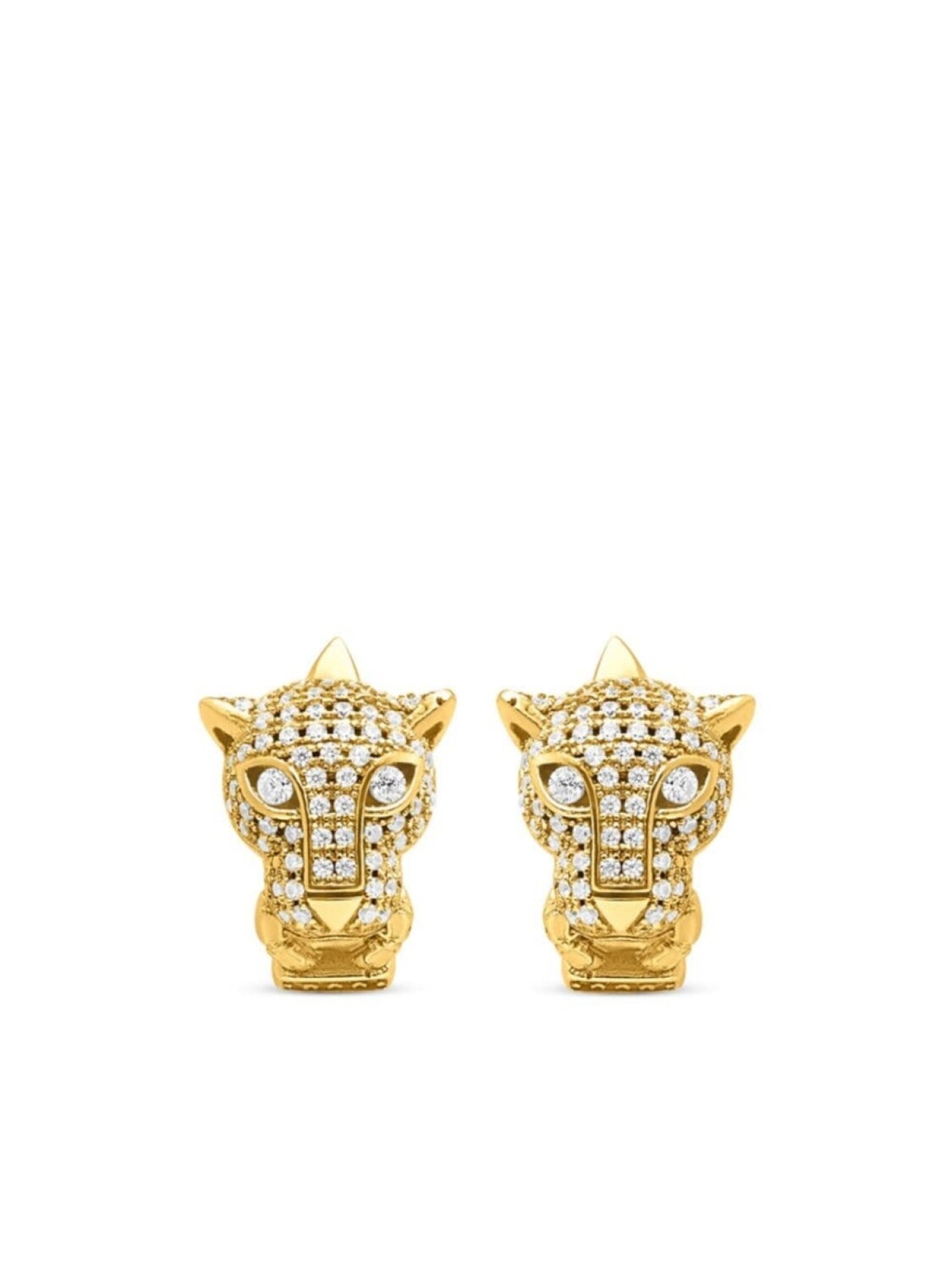 

Серебряные серьги Panther Nialaya Jewelry, золотой