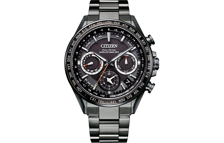 

CITIZEN Часы Attesa Series Solar Quartz Movement Stainless Steel Strap Watch Men's Watch Black Dial