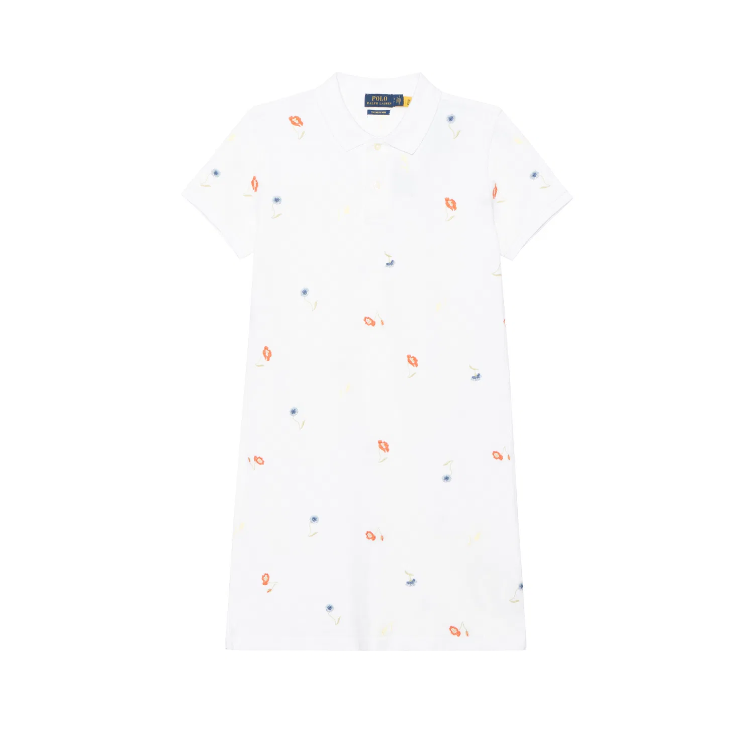 Платье с коротким рукавом белое Polo Ralph Lauren