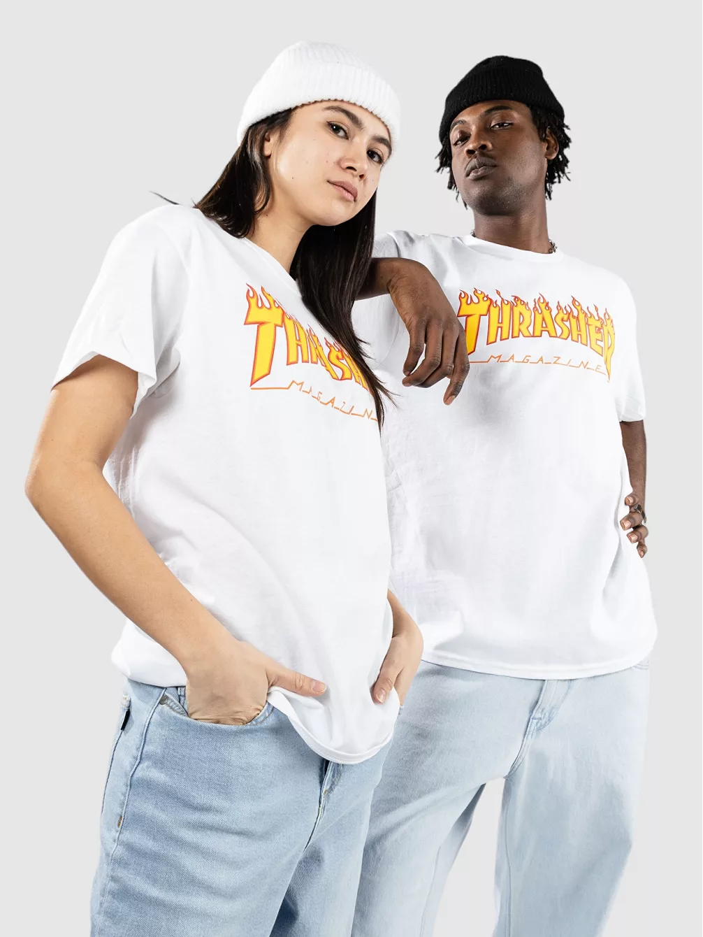 

Футболка с пламенем Thrasher, белый