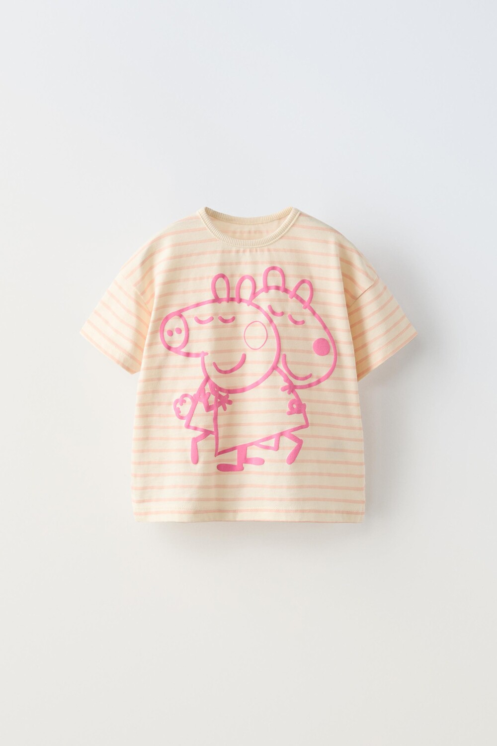 

Футболка с принтом peppa pig ZARA, цвет striped