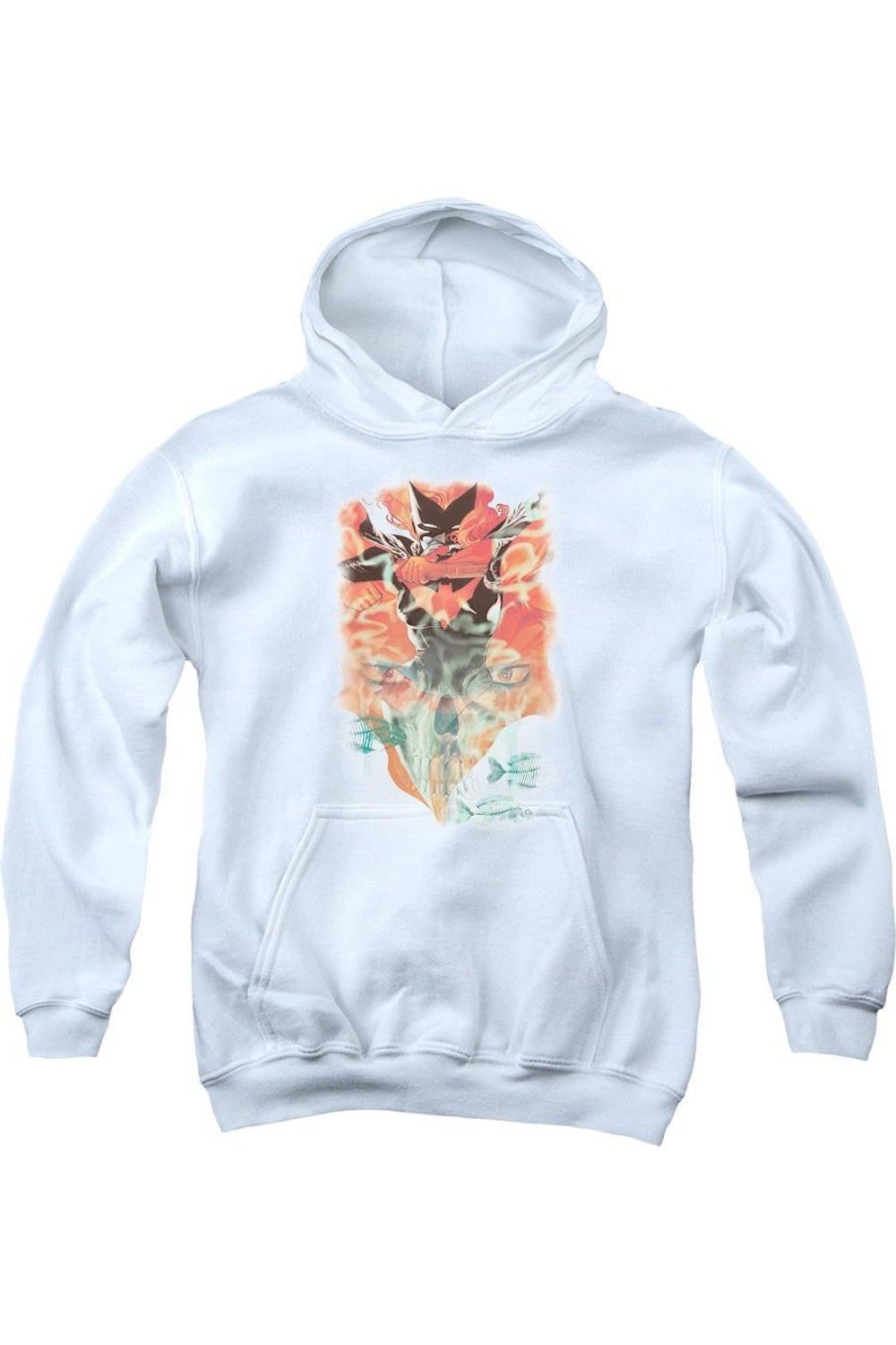 

Батмен и Бэтвумен №1 молодежная толстовка с капюшоном Gildan, белый