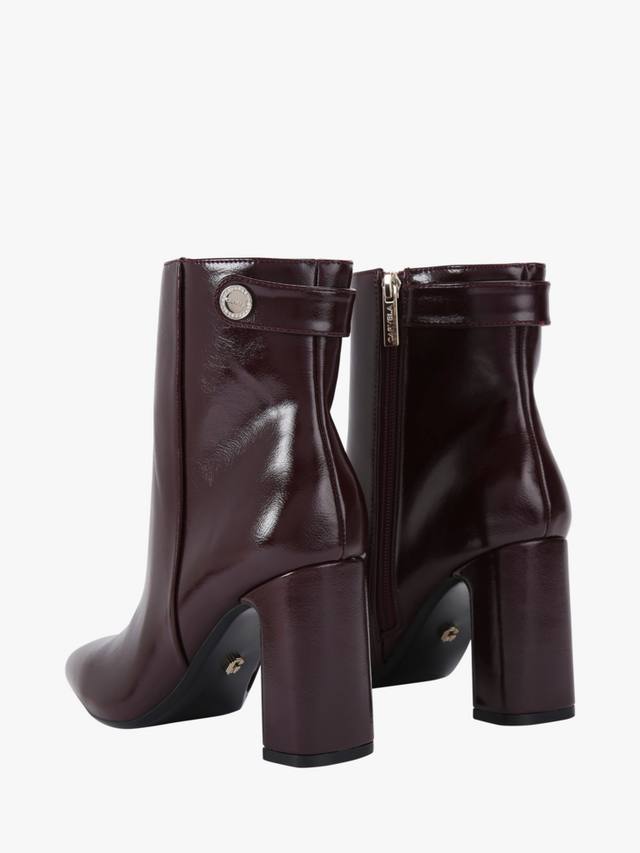 Джекпот блочные каблуки ботинки до щиколотки Carvela, Wine — фото 4