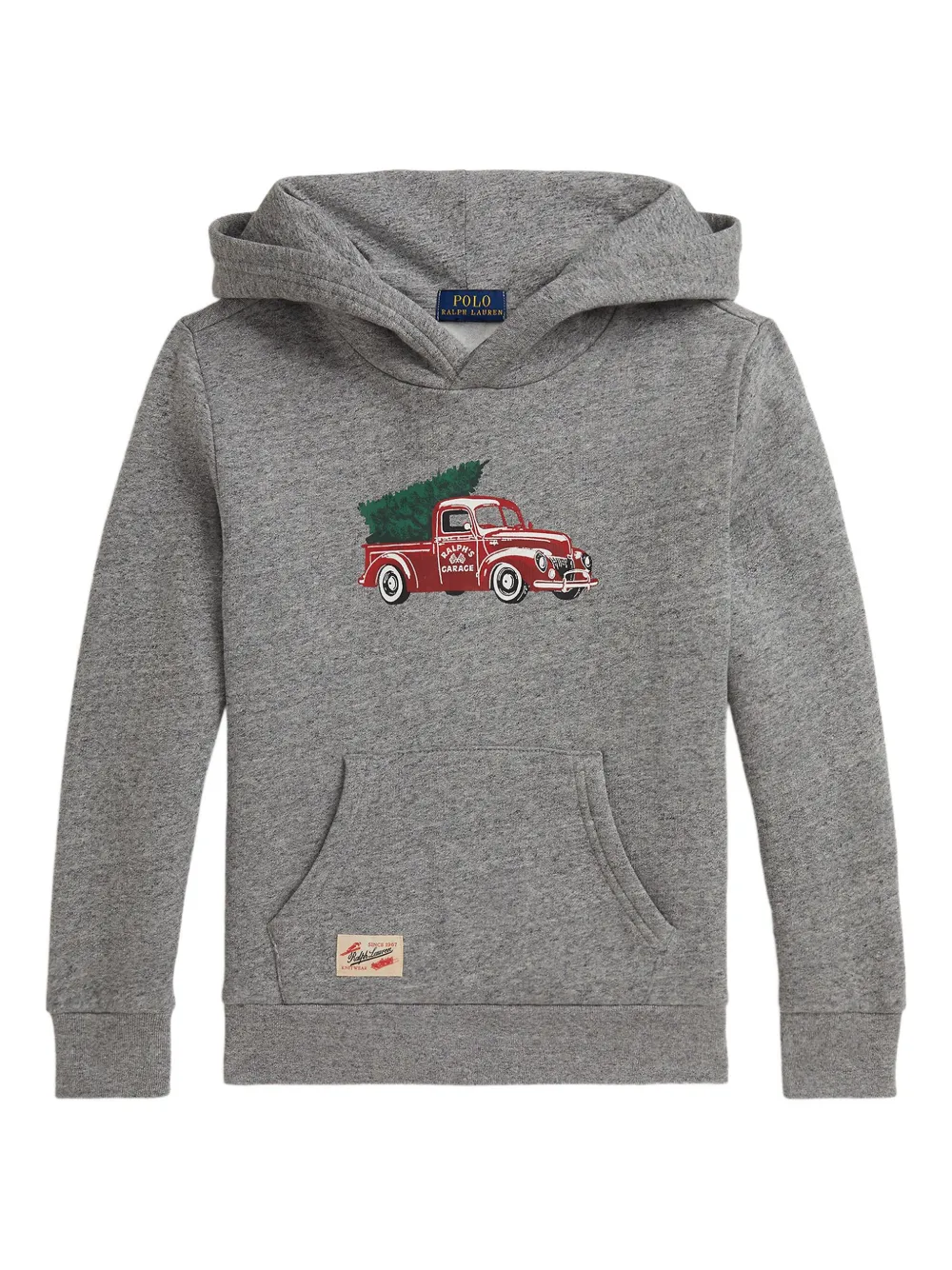

Толстовка с капюшоном и принтом POLO RALPH LAUREN KIDS, серый