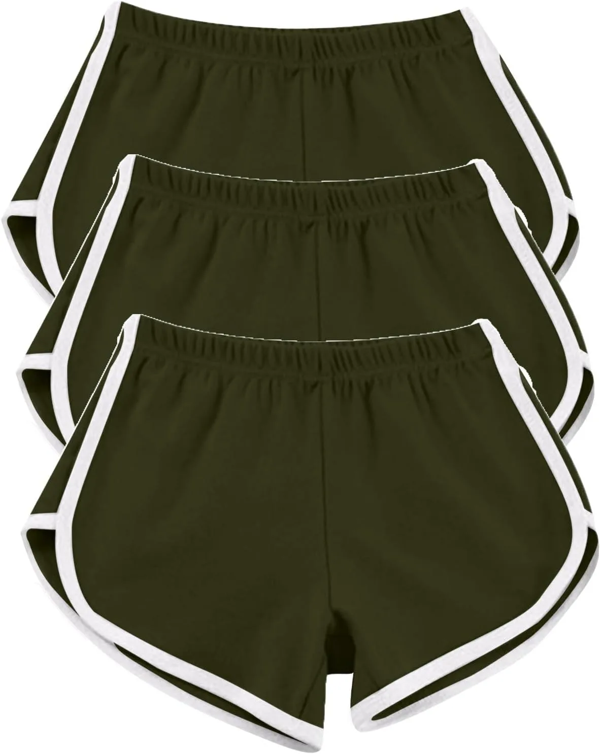 Женские шорты Athletic Dolphin 3 шт, эластичный пояс, быстросохнущие, для тренировок — фото 4