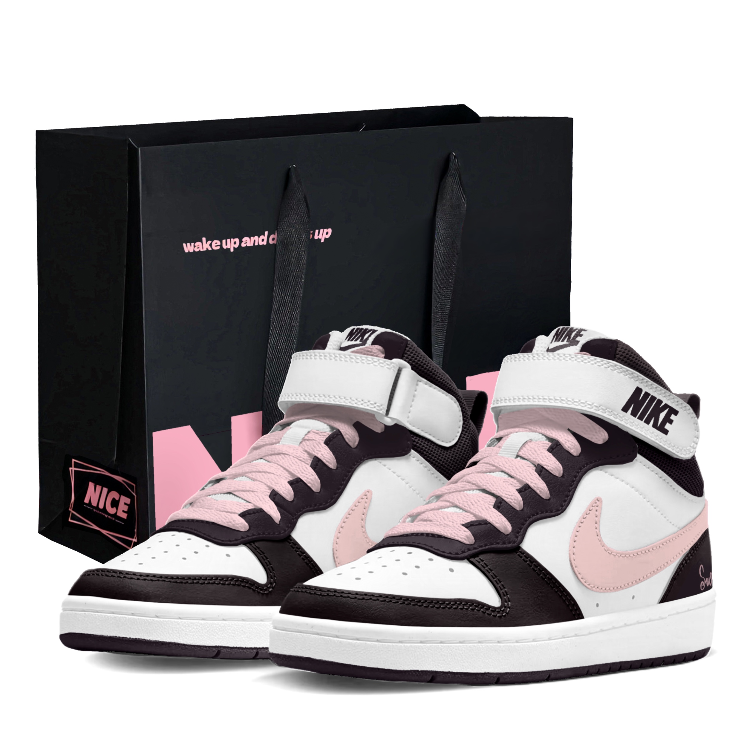 

Кроссовки для скейтбординга Court Borough 2 для детей младшего школьного возраста Nike, розовый