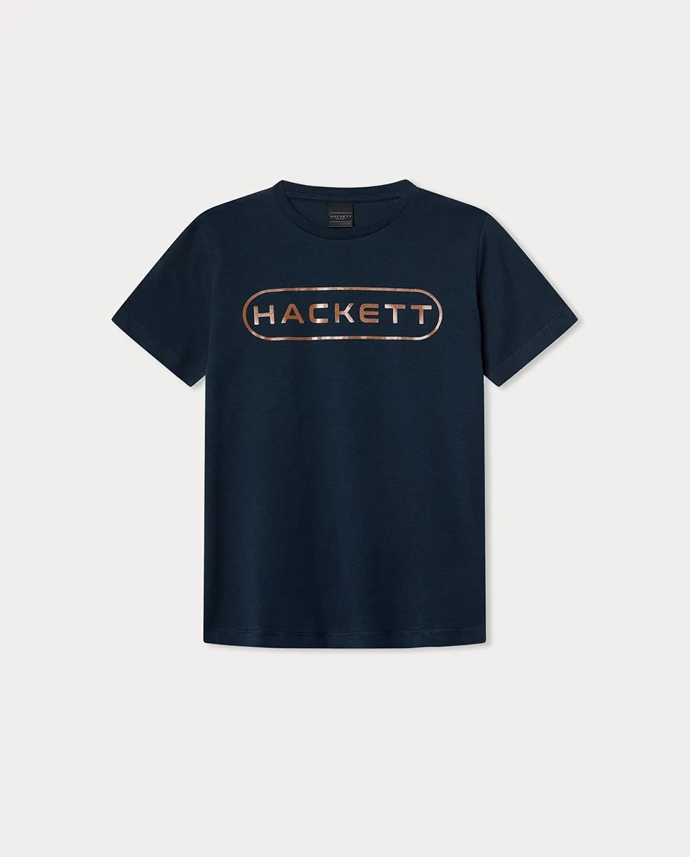 

Детская футболка HS с логотипом Hackett, темно-синий