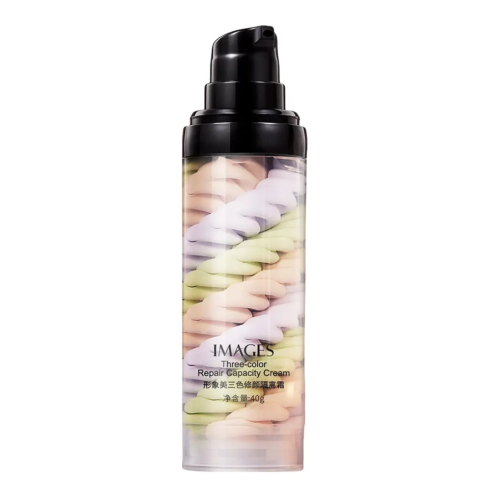 

Трехцветный праймер-крем Natural увлажняющий питательный выравнивающий тон кожи 40г Images, Tri-color barrier cream 40g*1