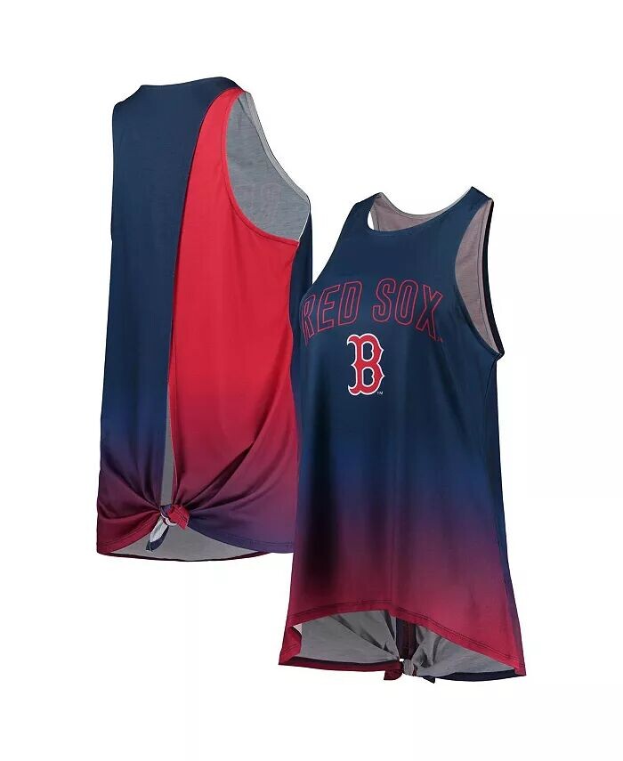 

Женская темно-синяя майка Boston Red Sox с завязками на спине и открытой спиной Foco