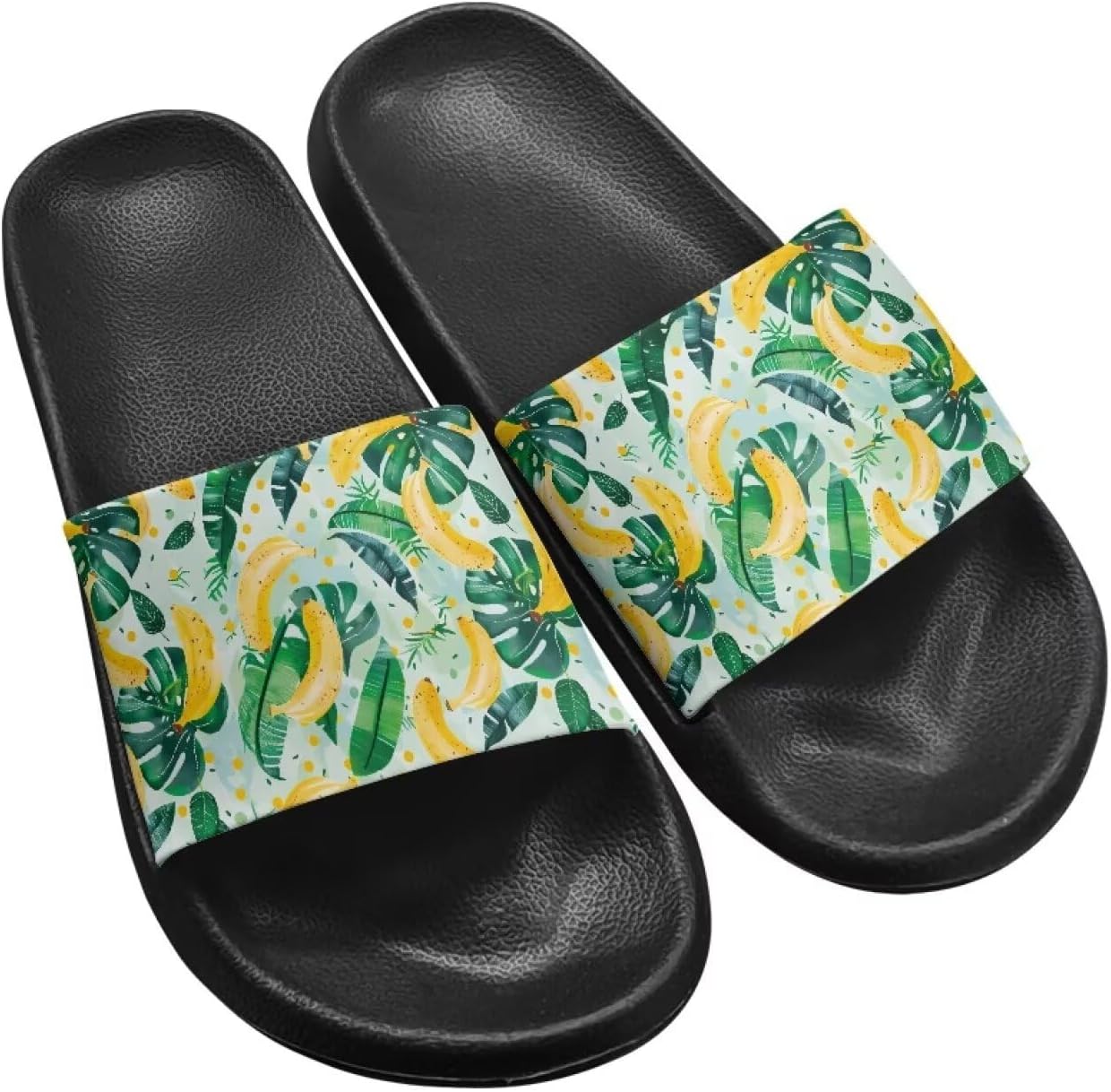 

Hechitok слайды и шлепанцы для женщин и мужчин, бассейновые сандалии Clouds, противоскользящая обувь для ванной и душа, Bananas Leaf