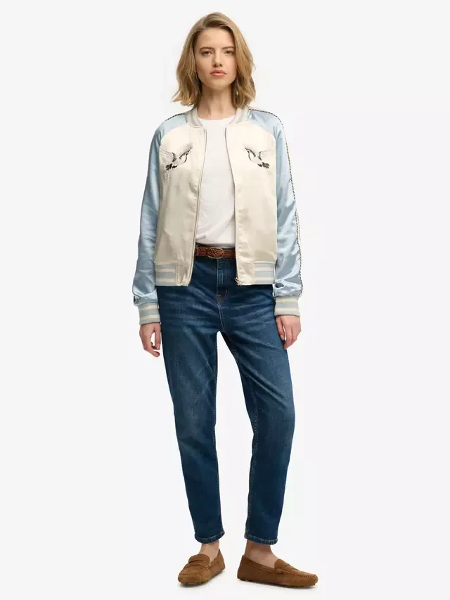 Вышитая куртка-бомбер Suikajan, цвет Голубой туман Superdry — фото 3