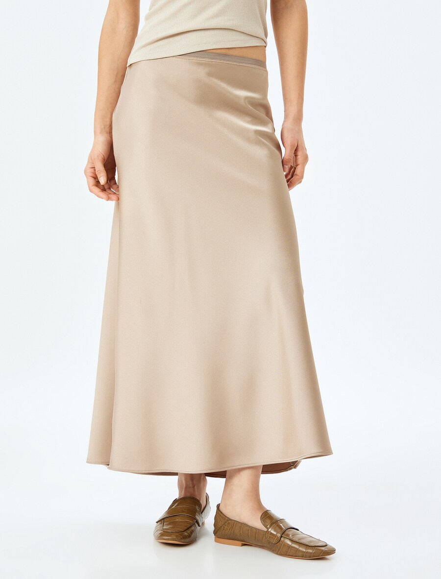 

Макси юбка Koton, Beige