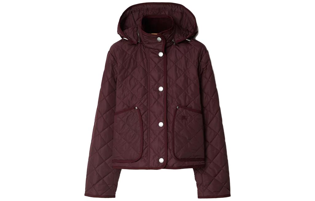 Куртка Burberry женская, осень-зима, темно-фиолетовый/красный — фото 3