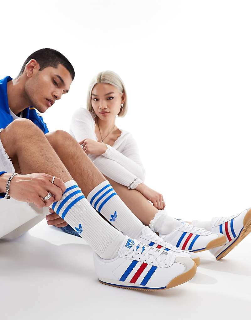 

Бело-синие кроссовки adidas – Originals – K 74, Синий, Бело-синие кроссовки adidas – Originals – K 74