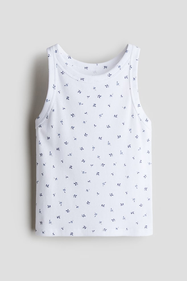 

Топ из хлопка в рубчик H&M, мультиколор