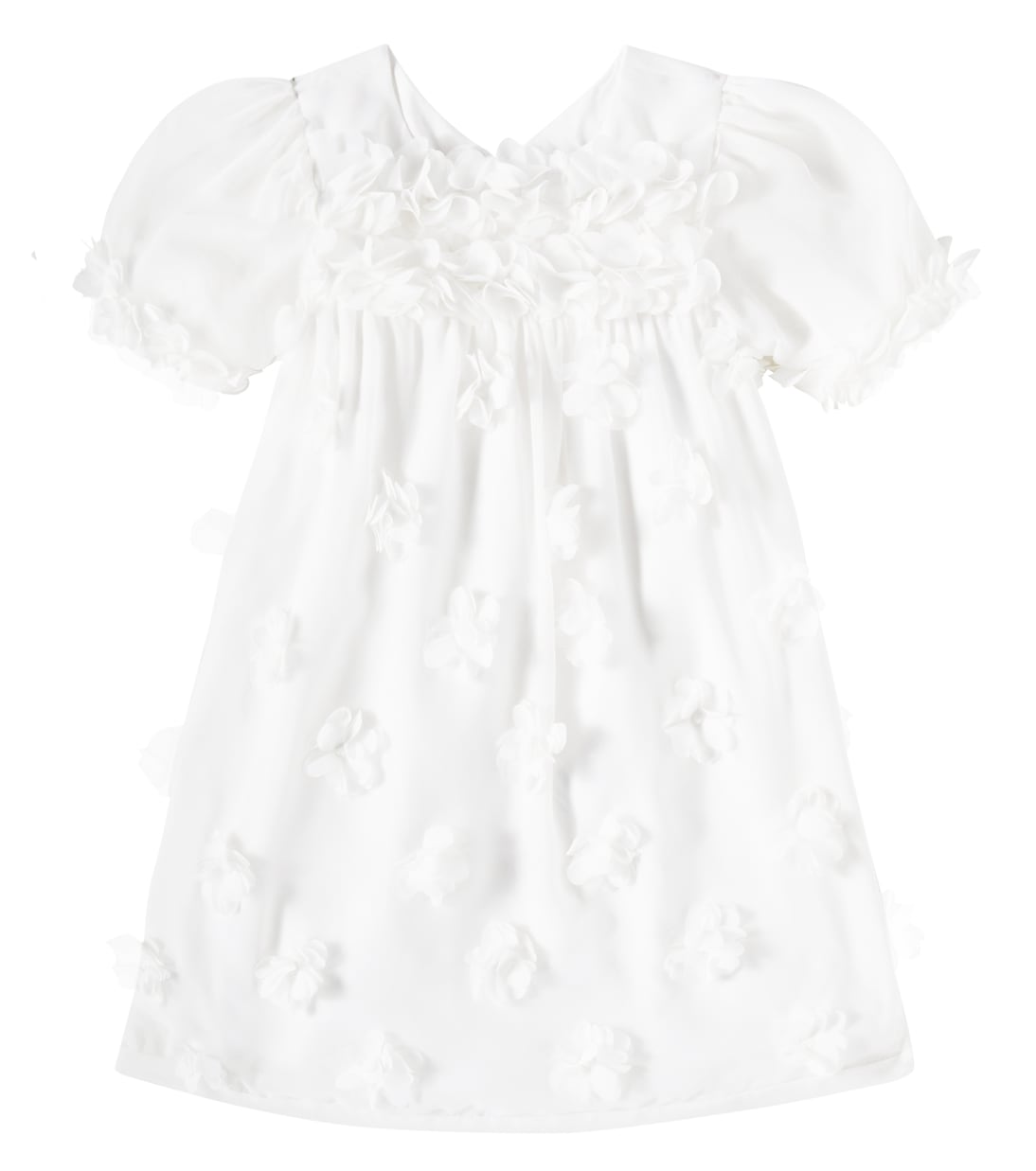 

Платье из шифона с цветочной аппликацией Patachou, белый