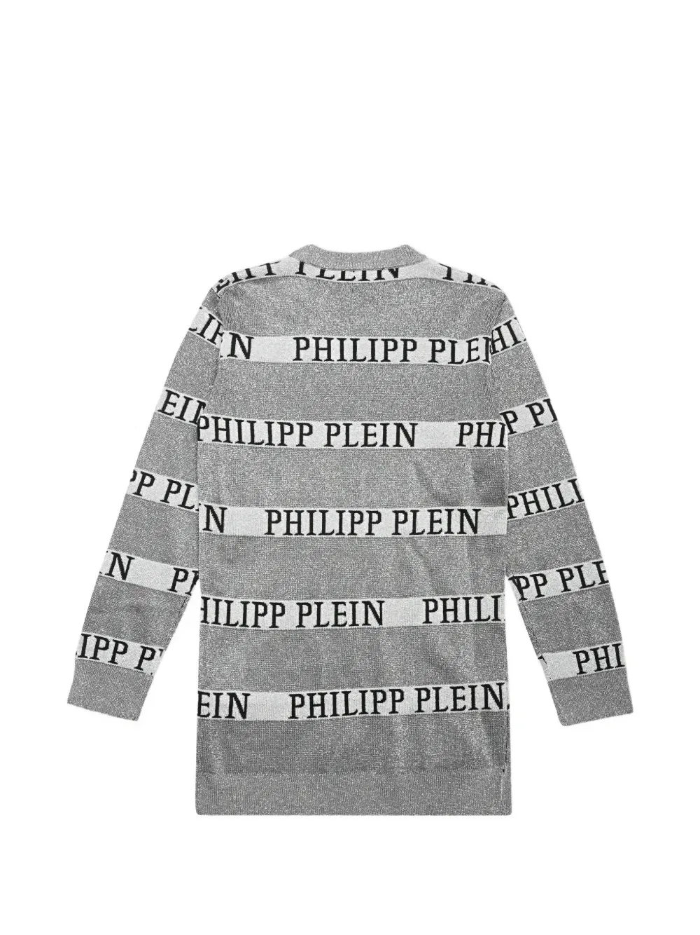 Вязаное платье Philipp Plein Junior, серый — фото 2
