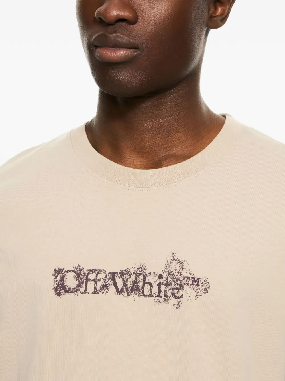 Футболка с геральдической стрелой Off-White, бежевый — фото 4