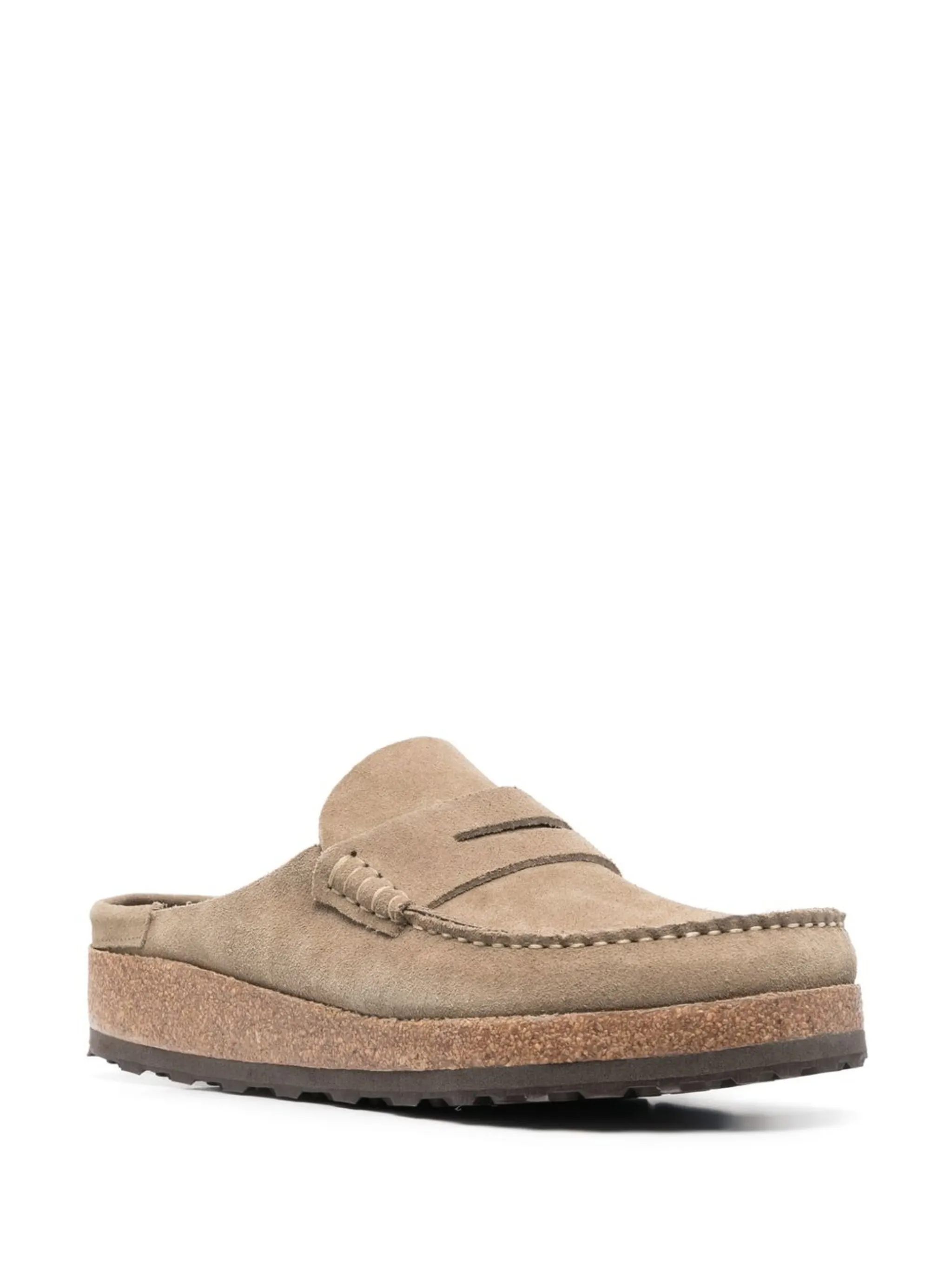 Замшевые лоферы Birkenstock, бежевый — фото 2
