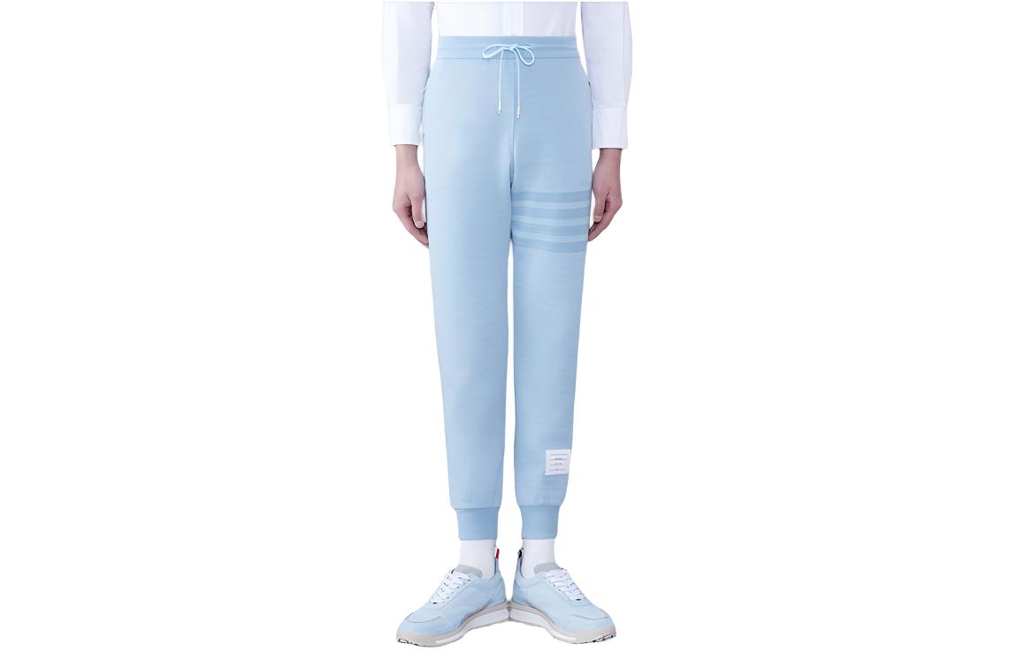 

Полосатые спортивные брюки с кулиской THOM BROWNE, светло-голубой