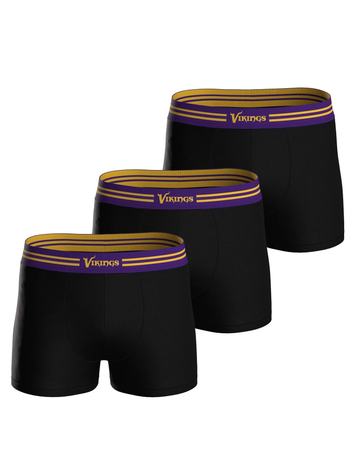 

NFL Комплект из 3 боксерских шорт в стиле «Миннесота Вайкингс»