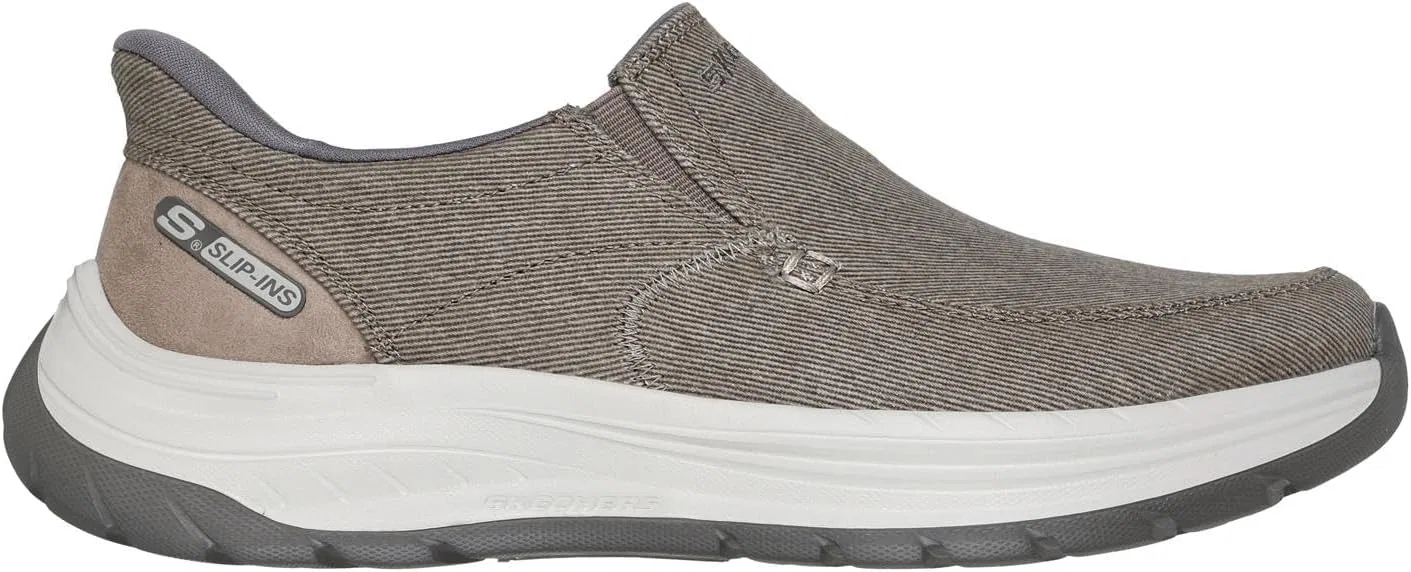 Лоферы текстильные Skechers, Taupe — фото 4