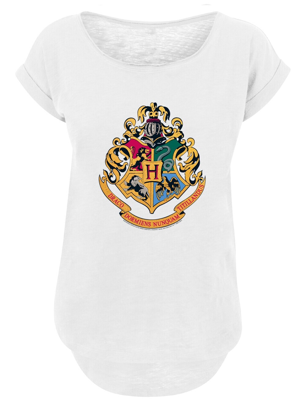 

Рубашка F4NT4STIC Harry Potter Hogwarts Crest Gold, белый