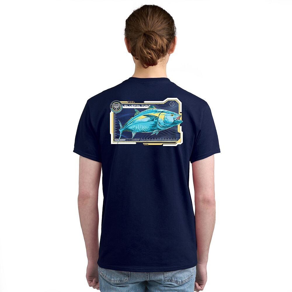 

Мужская футболка с короткими рукавами и рисунком Columbia PFG, цвет Dark Blue Fish