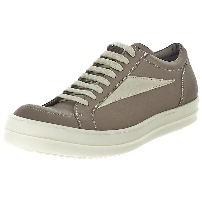 RICK OWENS Кроссовки RO Leather Low top Skateboard мужские Brown — фото 4
