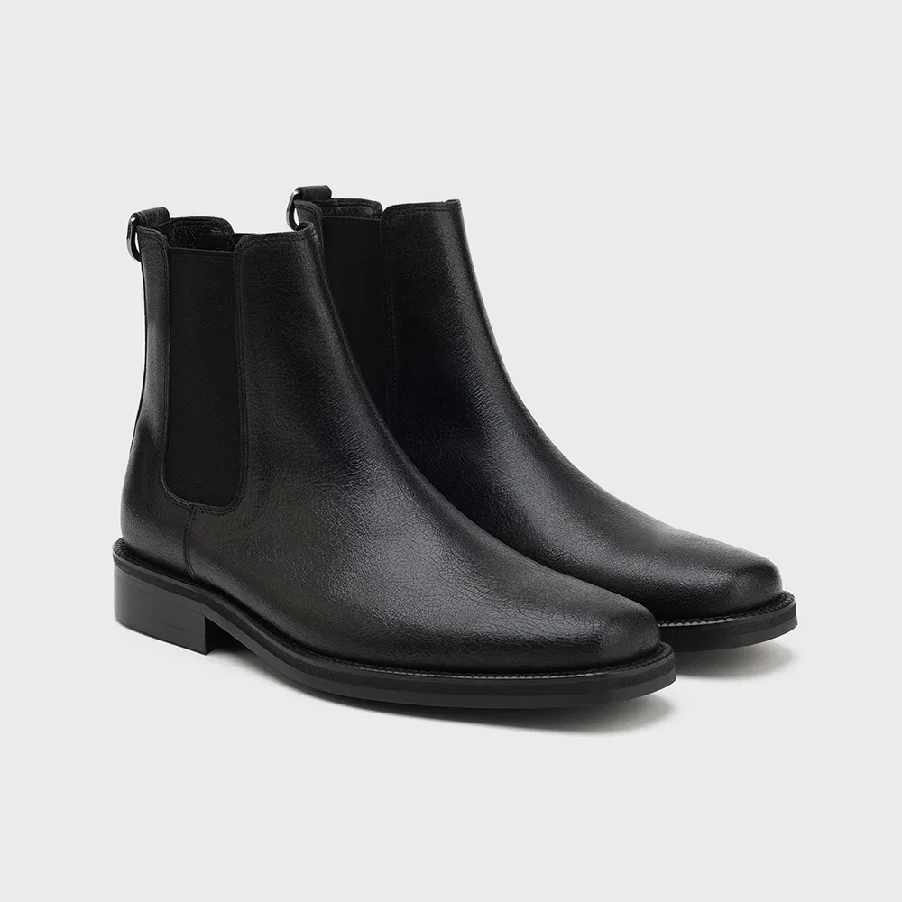 Мужские чёрные ботинки челси Minimal Semi Square Line от Firenze.A