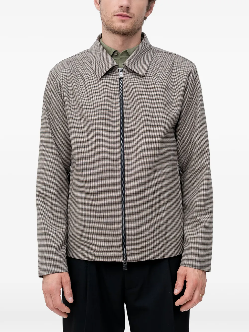 

Жакет в клетку Boss, бежевый