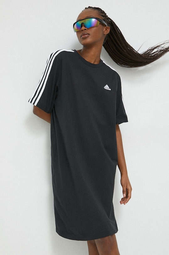 

Хлопковое платье Essentials Adidas, черный